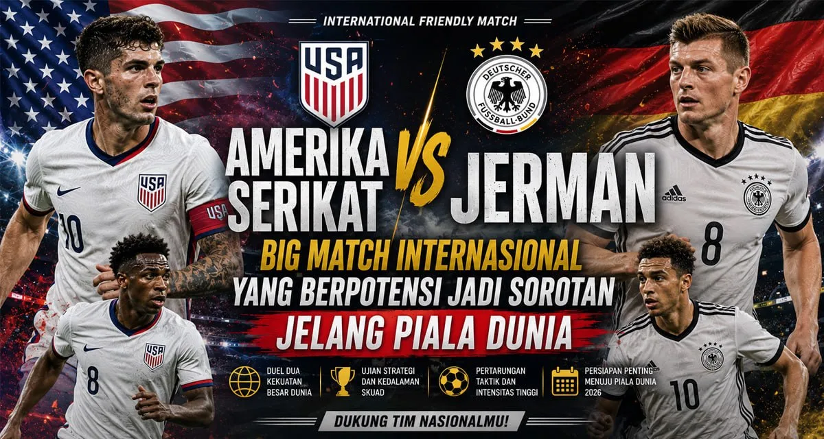 Amerika Serikat vs Jerman: Big Match Internasional yang Berpotensi Jadi Sorotan Jelang Piala Dunia