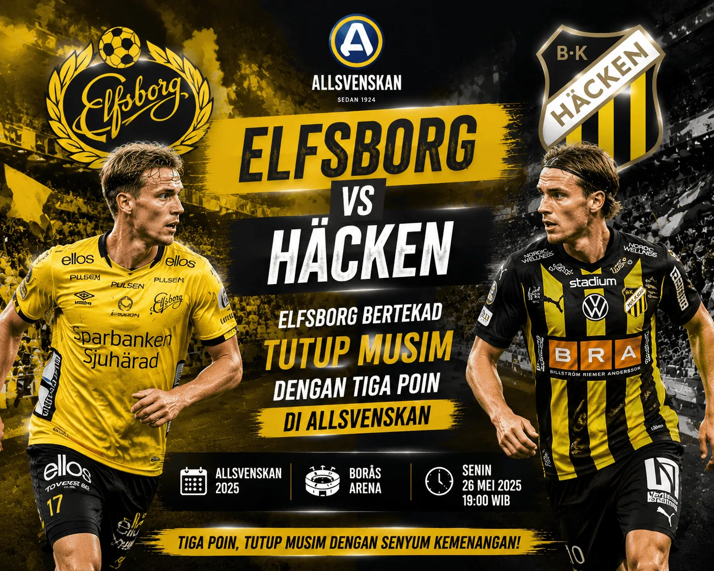 Elfsborg vs Häcken: Elfsborg Bertekad Tutup Musim dengan Tiga Poin di Allsvenskan