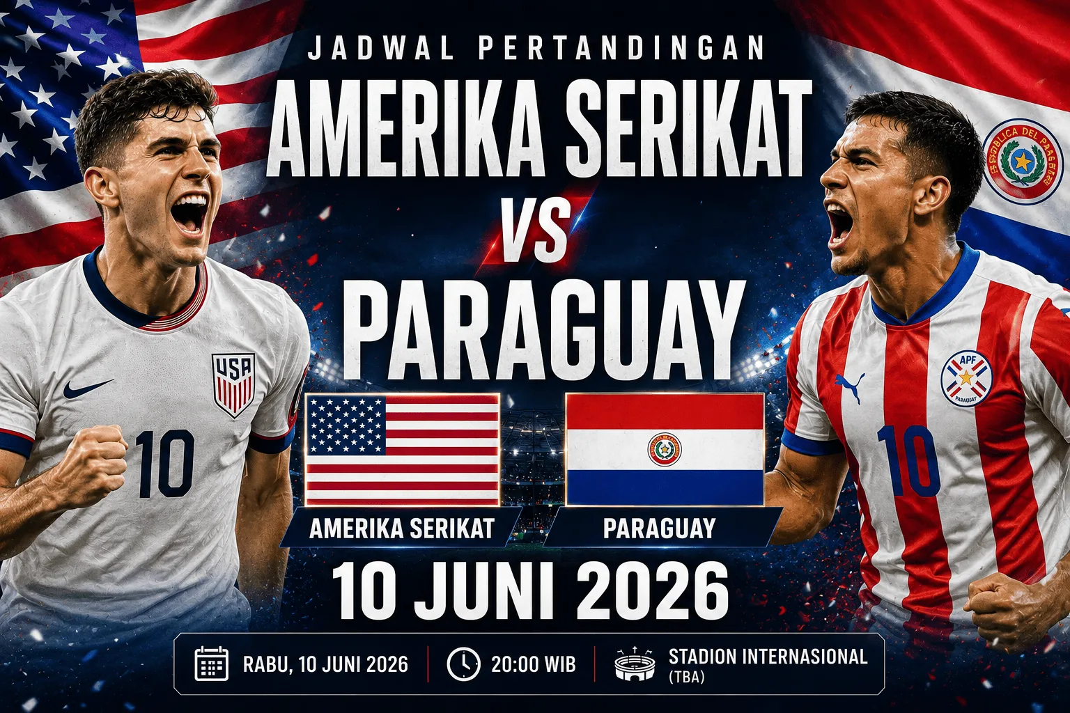Amerika Serikat vs Paraguay: Jadwal 10 Juni 2026, Prediksi Skor dan Analisis Kekuatan Kedua Tim