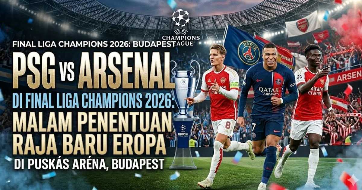 PSG vs Arsenal di Final Liga Champions 2026: Malam Penentuan Raja Baru Eropa di Budapest