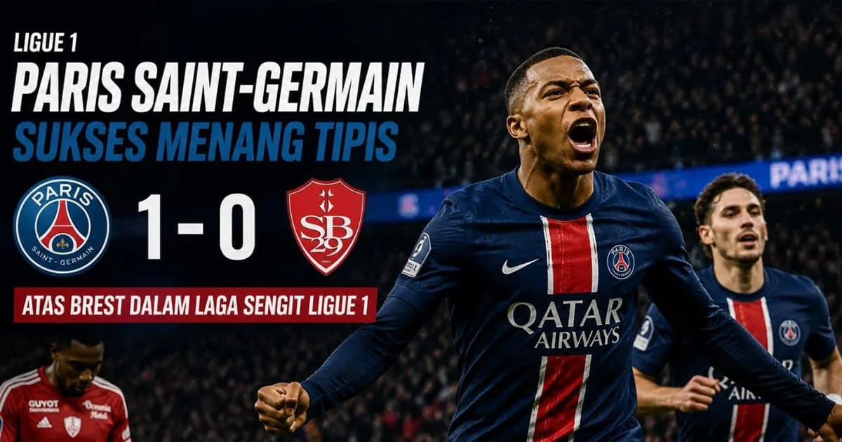 PSG vs Brest: Doué Antar PSG Menang 1-0 dan Kian Dekat Juara Ligue 1