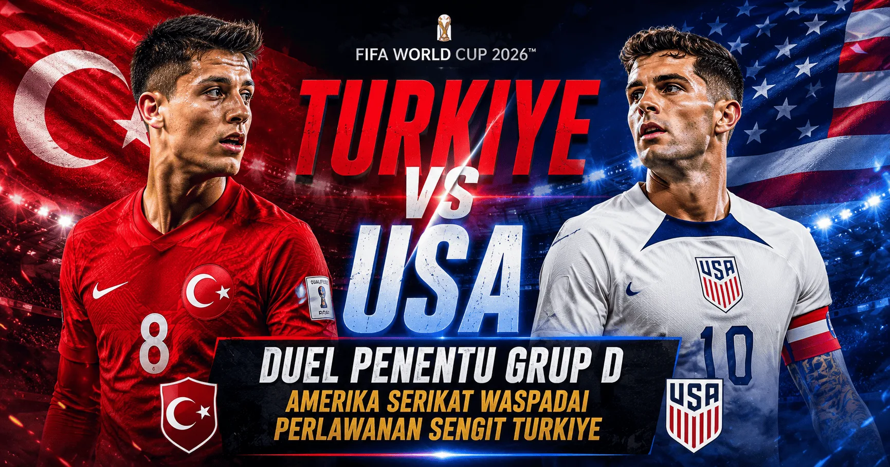Turkiye vs USA: Duel Penentu Grup D, Amerika Serikat Waspadai Perlawanan Sengit Turkiye