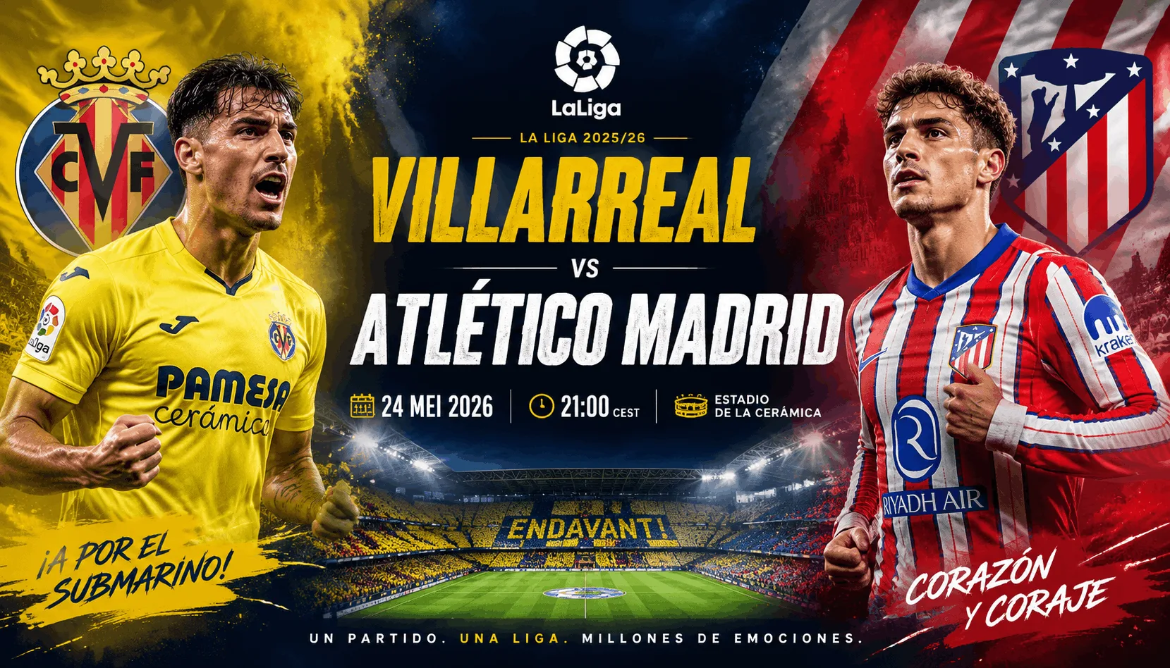 Villarreal vs Atlético Madrid 24 Mei 2026: Duel Panas Penutup Musim La Liga