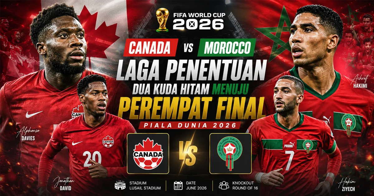 Canada vs Morocco: Laga Penentuan Dua Kuda Hitam Menuju Perempat Final Piala Dunia 2026