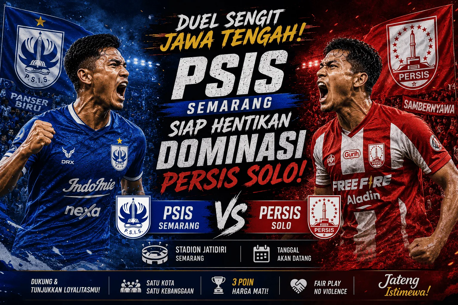 Duel Sengit Jawa Tengah! PSIS Semarang Siap Hentikan Dominasi Persis Solo