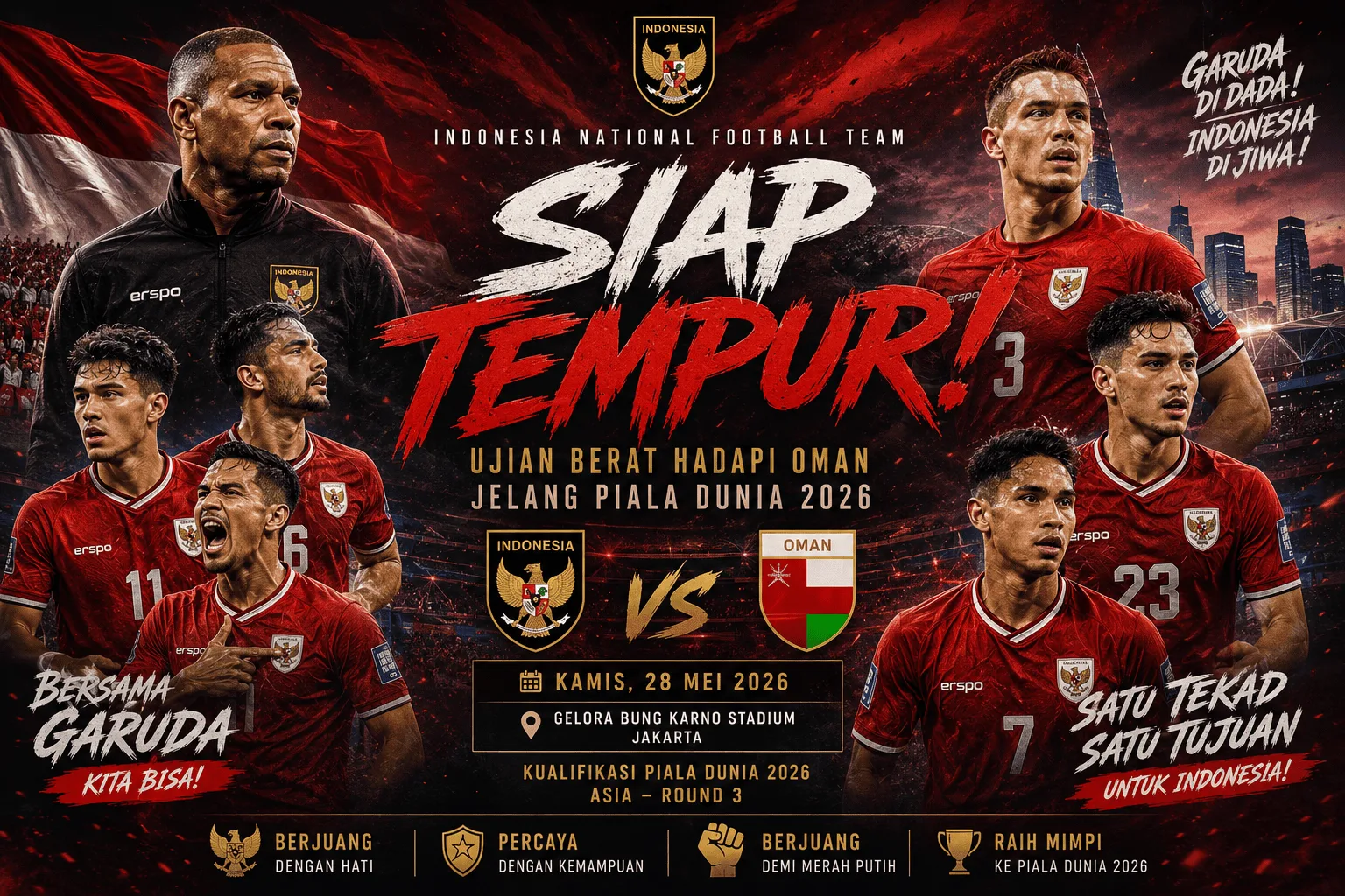 indonesia national football team Siap Tempur! Ujian Berat Hadapi Oman Jelang Piala Dunia 2026