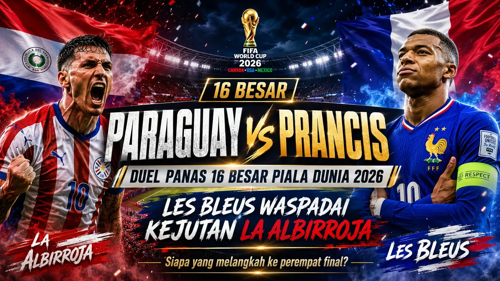 Paraguay vs Prancis: Duel Panas 16 Besar Piala Dunia 2026, Les Bleus Waspadai Kejutan La Albirroja