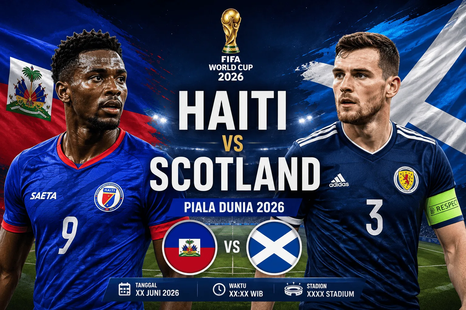 Prediksi Skor Haiti vs Scotland Piala Dunia 2026: Statistik, Head to Head, dan Prediksi Laga