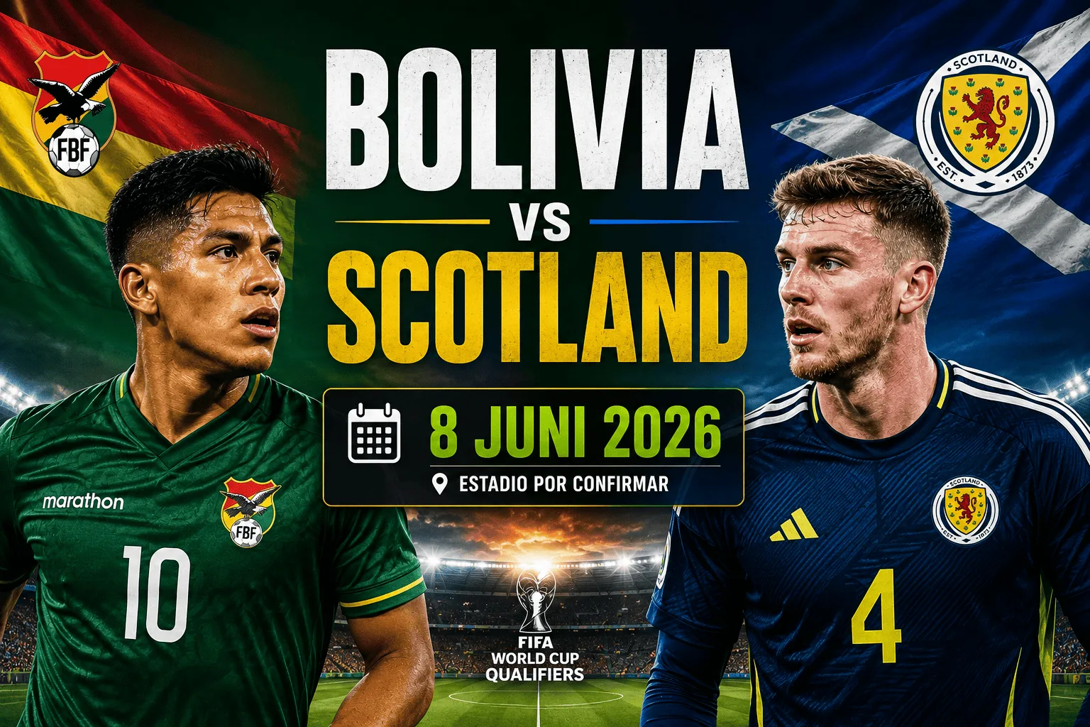 Bolivia vs Scotland: Prediksi Pertandingan, Statistik, dan Peluang Kemenangan 8 Juni 2026