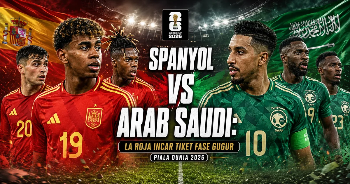 Spanyol vs Arab Saudi: La Roja Incar Tiket Fase Gugur Piala Dunia 2026