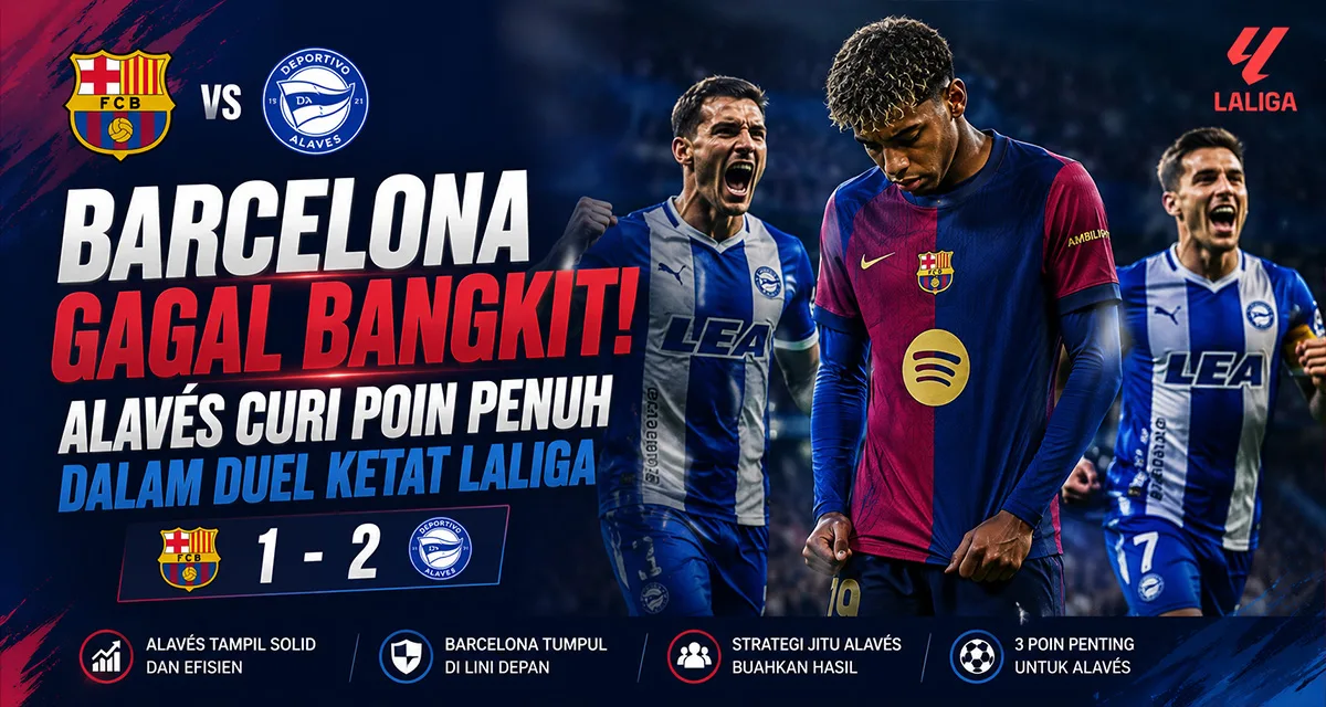 Barcelona Gagal Bangkit! Alavés Cur i Poin Penuh dalam Duel Ketat LaLiga