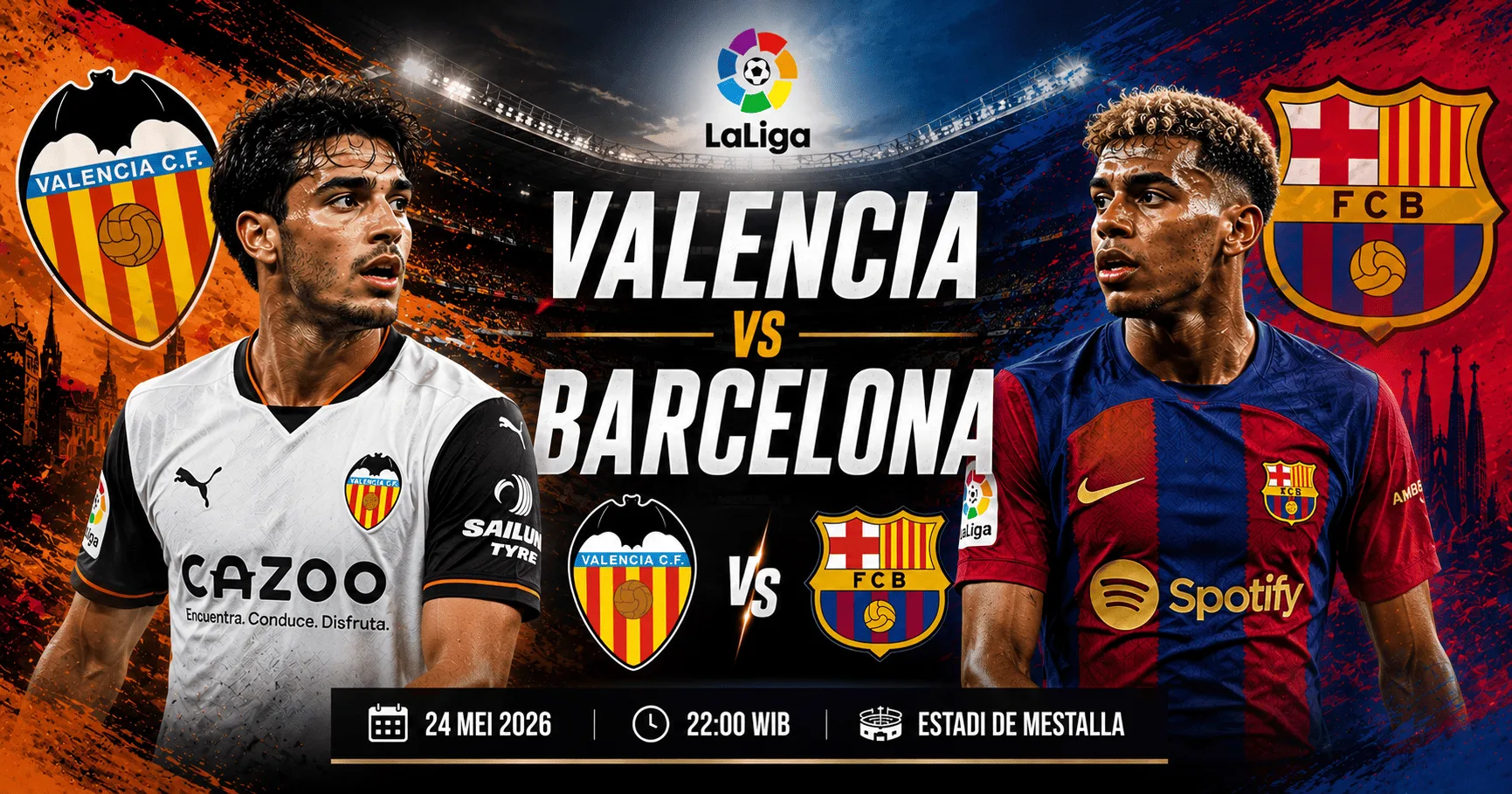 Valencia vs Barcelona: Blaugrana Hadapi Tekanan Besar di Mestalla