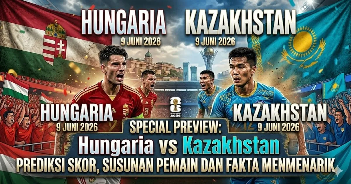Hungaria vs Kazakhstan 9 Juni 2026: Prediksi Skor, Susunan Pemain dan Fakta Menarik