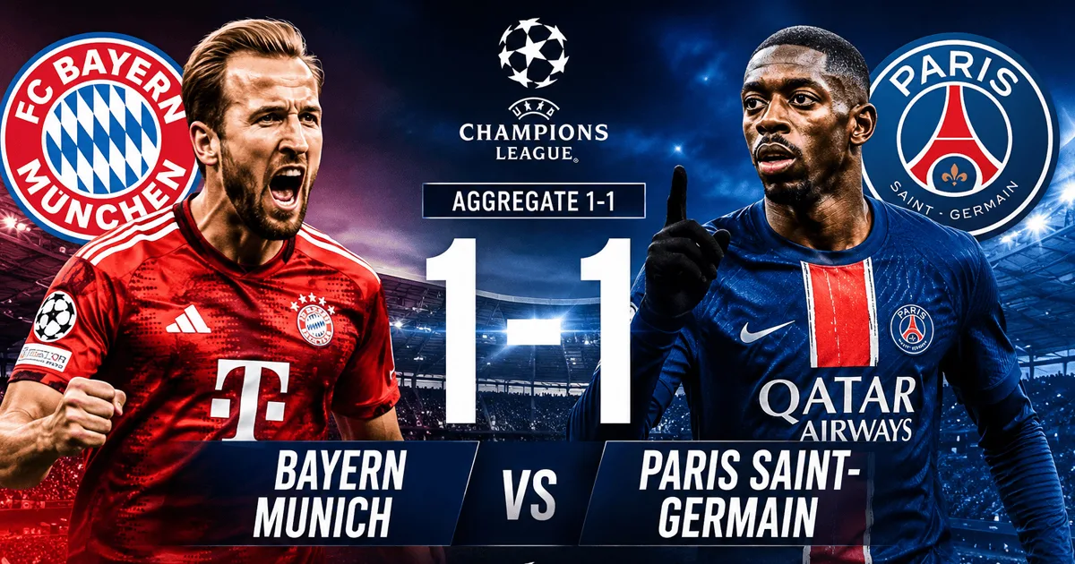 Bayern Munich vs PSG 1-1: Hasil Liga Champions, Gol Kane dan Dembele Warnai Laga Dramatis