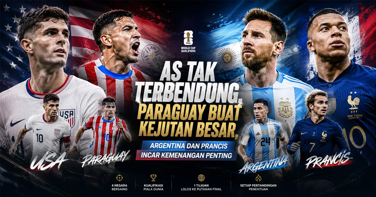 AS Tak Terbendung, Paraguay Buat Kejutan Besar, Argentina dan Prancis Incar Kemenangan Penting