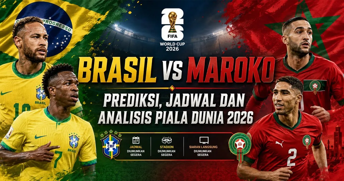 Brasil vs Maroko: Duel Raksasa Piala Dunia 2026 yang Diprediksi Berlangsung Sengit