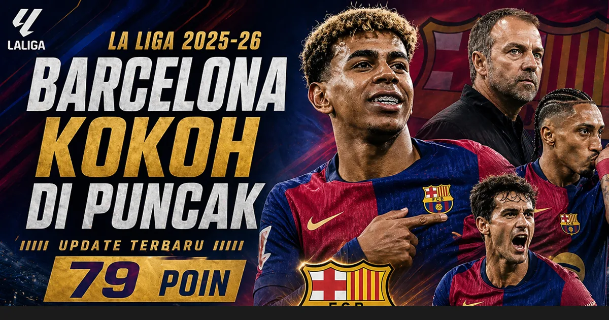 Klasemen La Liga 2025-26: Barcelona Kokoh di Puncak, Update Terbaru 79 Poin