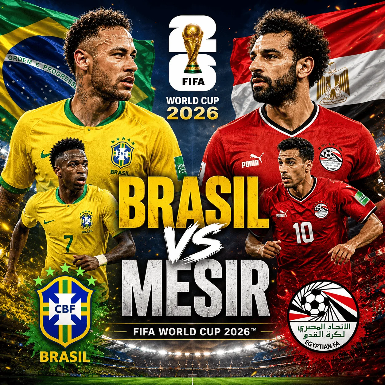 Brasil vs Mesir: Prediksi Pertandingan Internasional dan Head to Head Terbaru 6 Juni 2026