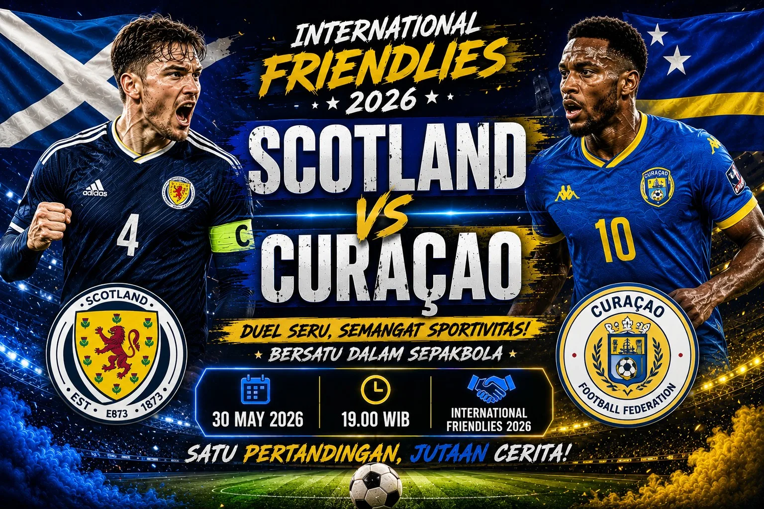 Scotland vs Curaçao: Duel Menarik di International Friendlies 2026