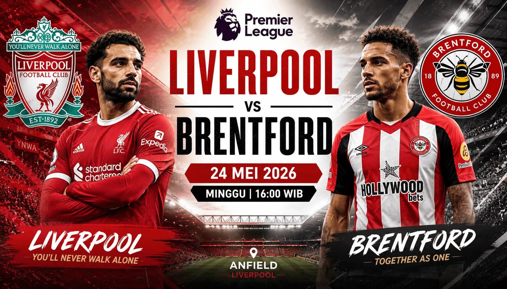 Liverpool vs Brentford 24 Mei 2026: The Reds Incar Kemenangan Penutup Musim Premier League