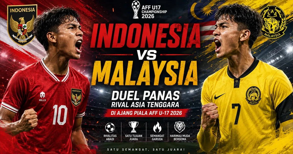 Indonesia vs Malaysia U17: Duel Panas Rival Asia Tenggara di Ajang Piala AFF U-17 2026