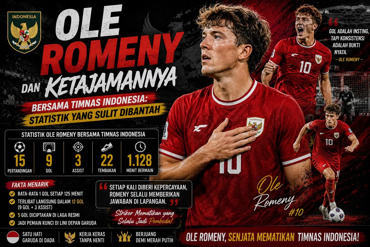Ole Romeny dan Ketajamannya Bersama Timnas Indonesia: Statistik yang Sulit Dibantah