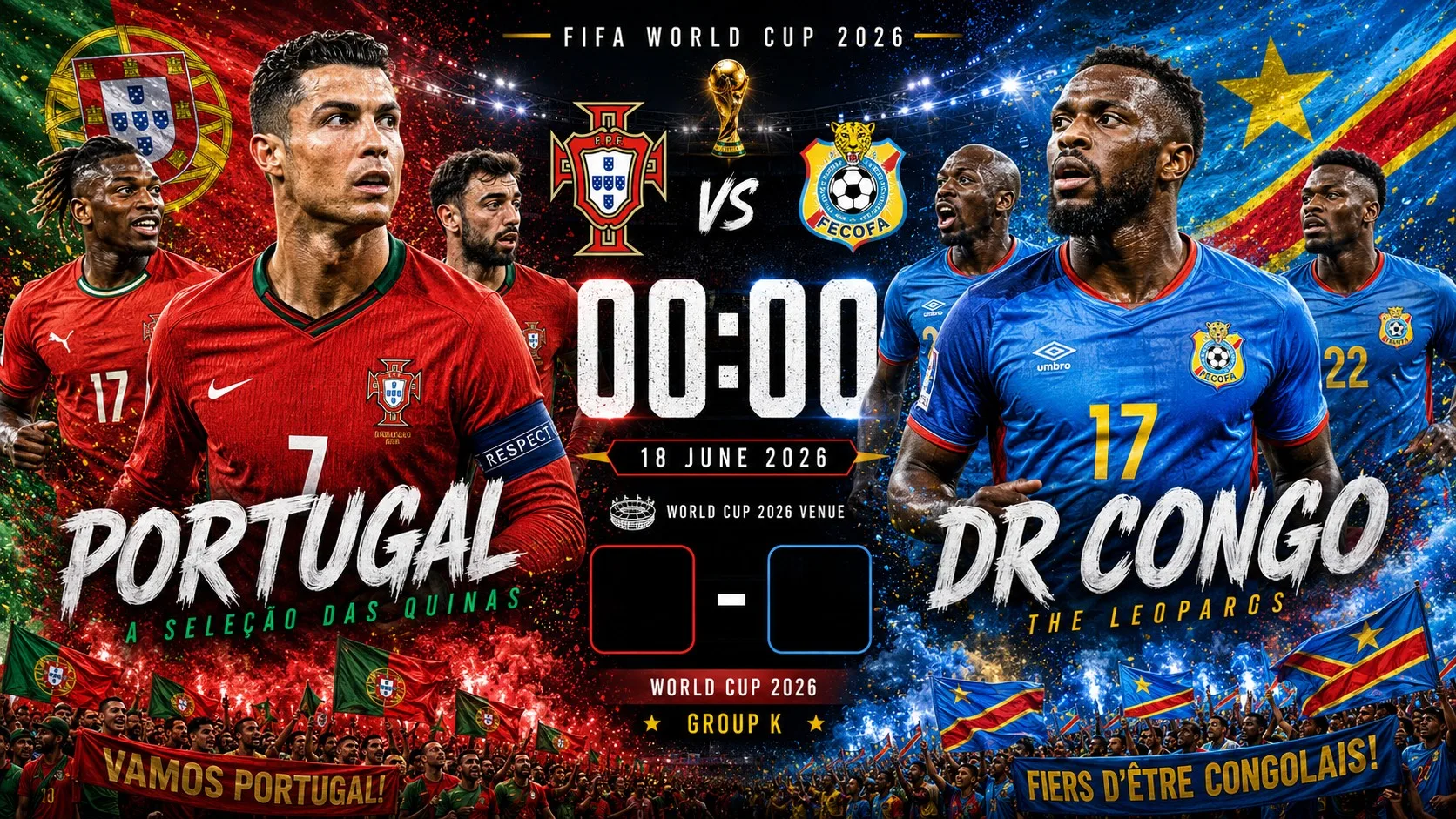 Portugal vs DR Kongo: Prediksi, Jadwal, Head to Head, Statistik dan Analisis Lengkap Piala Dunia 2026