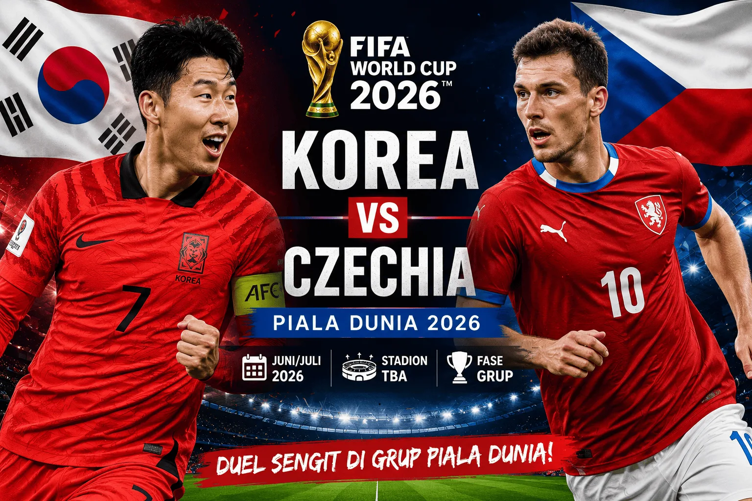 Prediksi Skor South Korea vs Czechia Piala Dunia 2026: Analisis Kekuatan Tim dan Head to Head