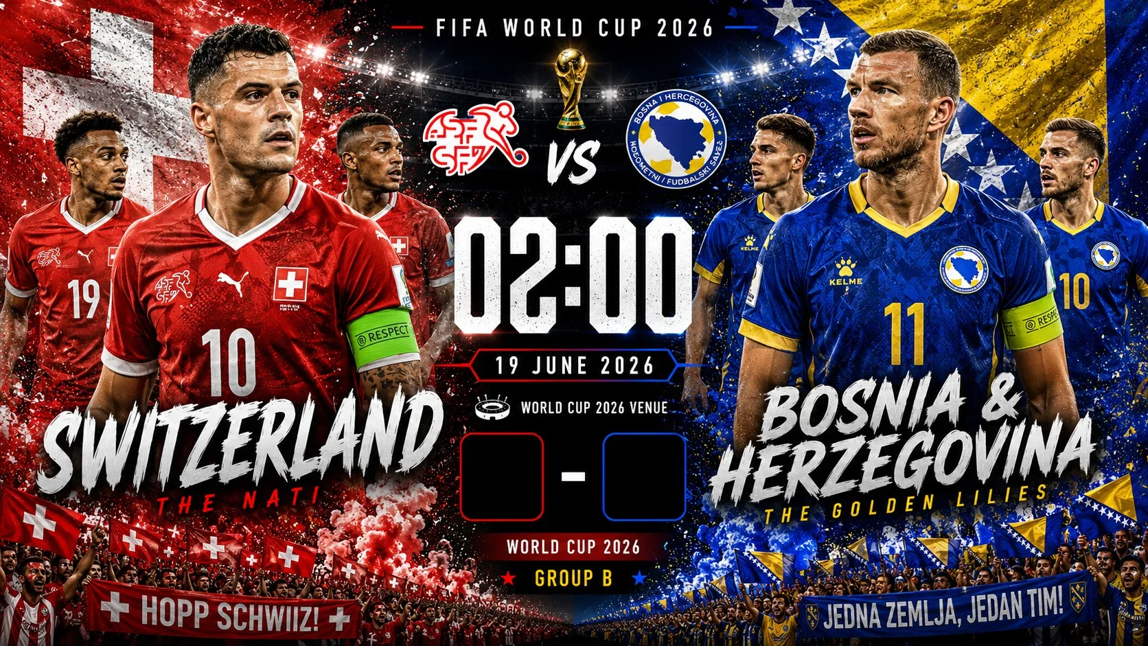 Swiss vs Bosnia & Herzegovina Piala Dunia 2026: Duel Penentu Grup B yang Sarat Ambisi dan Kejutan