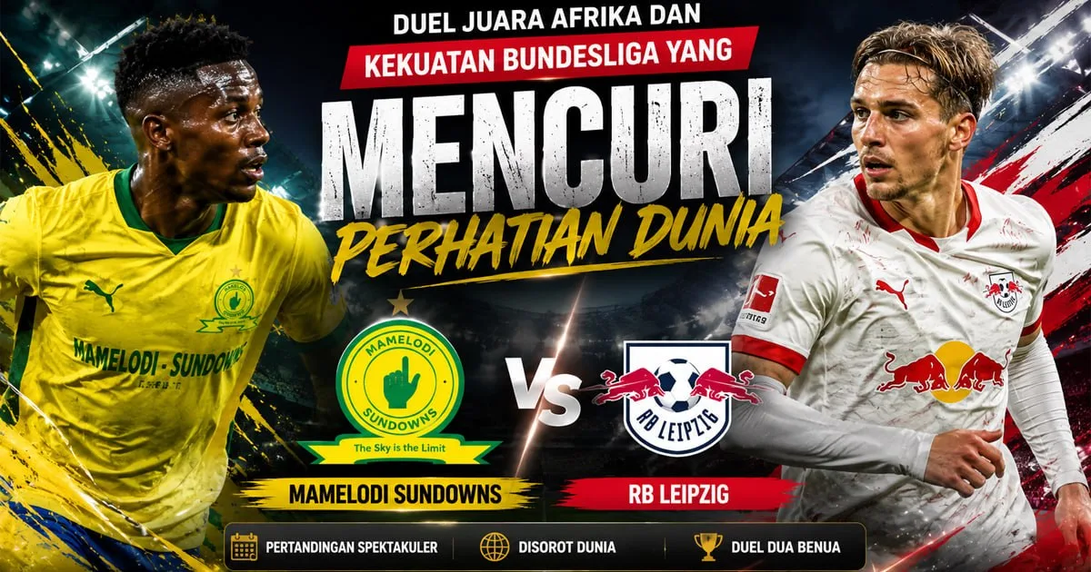 Mamelodi Sundowns vs RB Leipzig: Duel Juara Afrika dan Bundesliga
