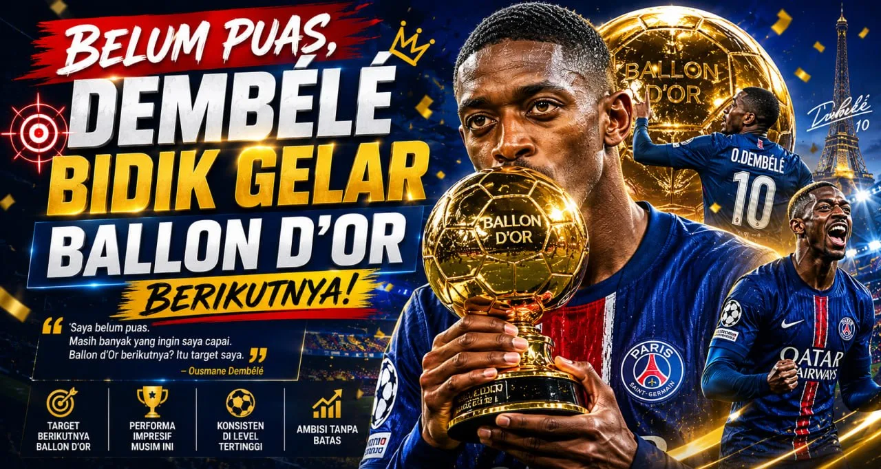 Belum Puas, Dembélé Bidik Gelar Ballon d'Or Berikutnya