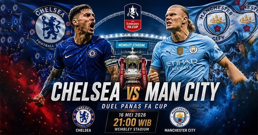 Chelsea vs Manchester City: Duel Panas FA Cup 16 Mei 2026 di Wembley