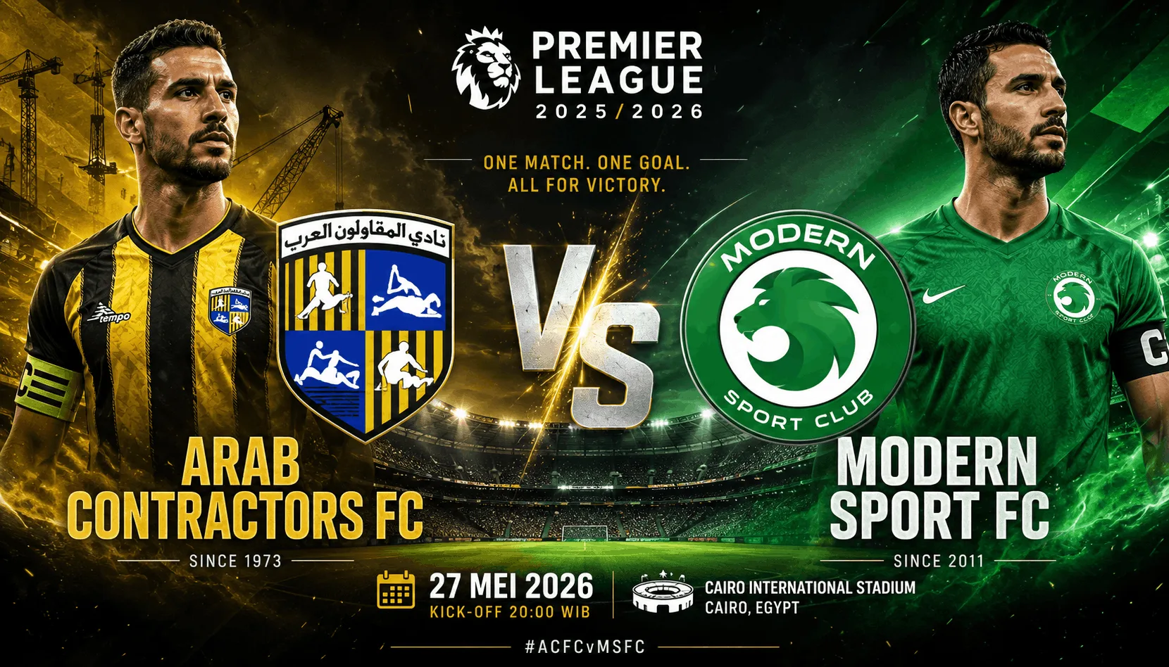 Preview Arab Contractors FC vs Modern Sport FC 27 Mei 2026: Duel Ketat Penentu Posisi di Premier League Mesir