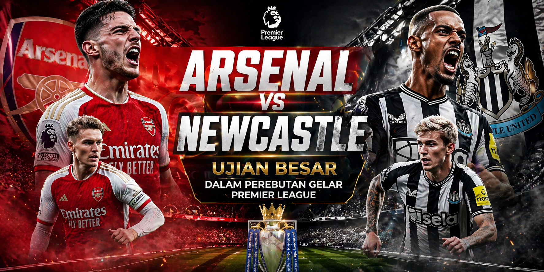 Arsenal vs Newcastle, Ujian Besar dalam Perebutan Gelar Premier League