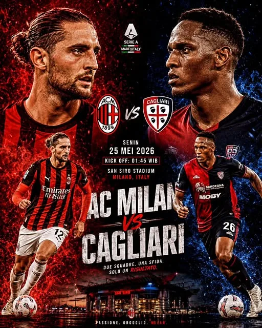 AC Milan vs Cagliari: Rossoneri Incar Penutup Musim Sempurna di San Siro