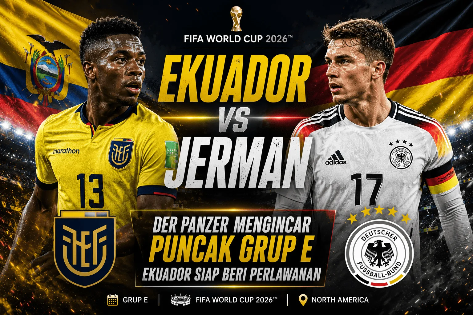 Ekuador vs Jerman: Der Panzer Mengincar Puncak Grup E, Ekuador Siap Beri Perlawanan