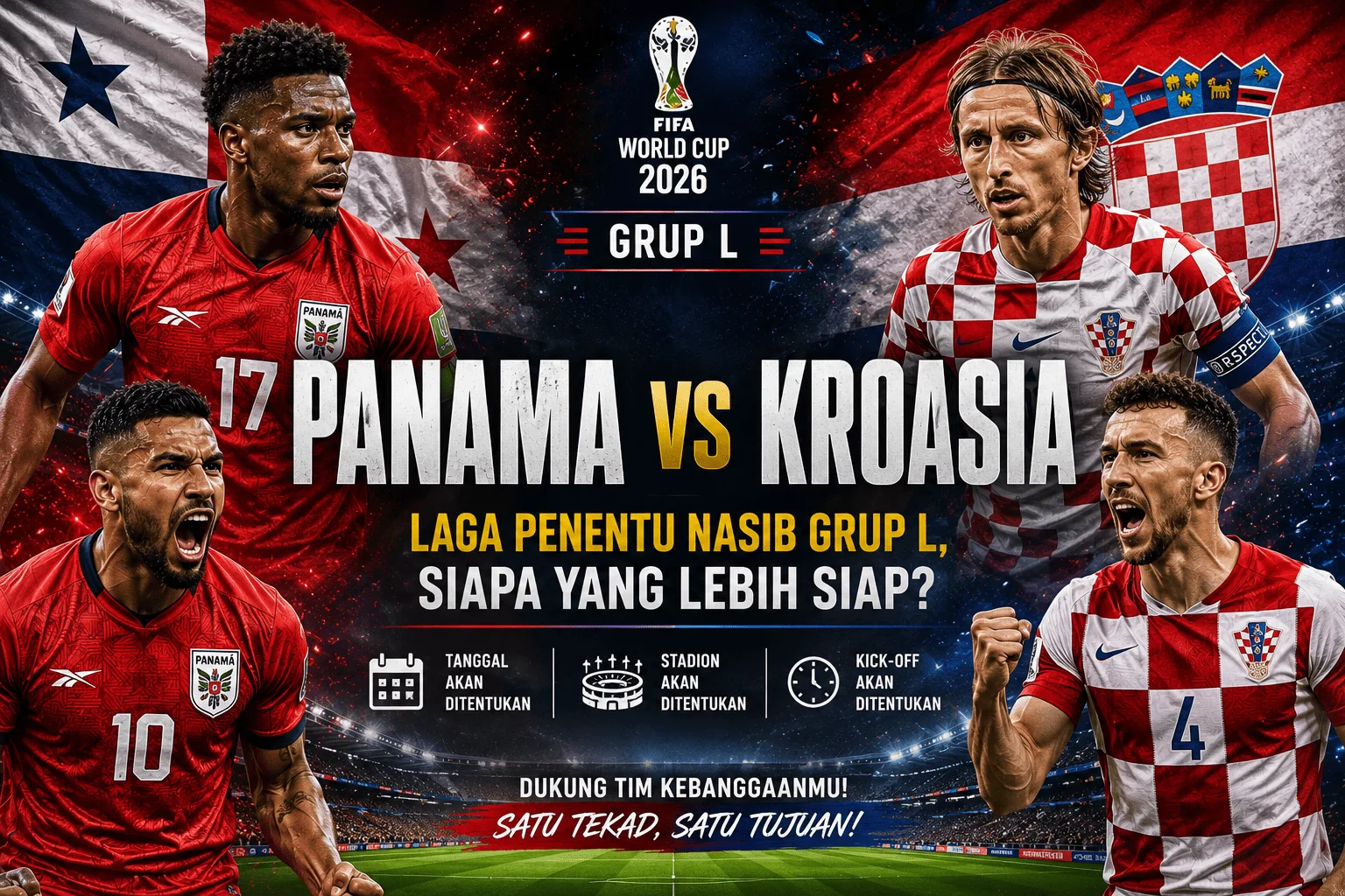 Panama vs Kroasia: Laga Penentu Nasib Grup L, Siapa yang Lebih Siap?
