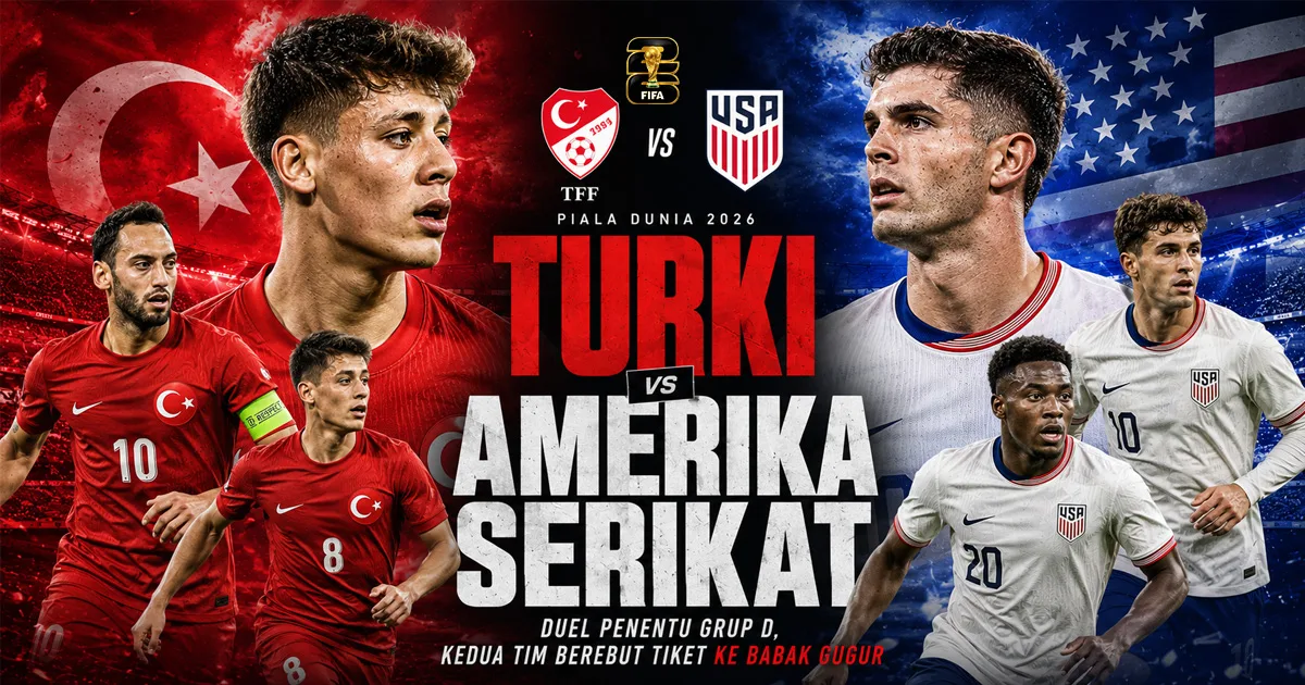 Turki vs Amerika Serikat: Duel Penentu Grup D, Kedua Tim Berebut Tiket ke Babak Gugur