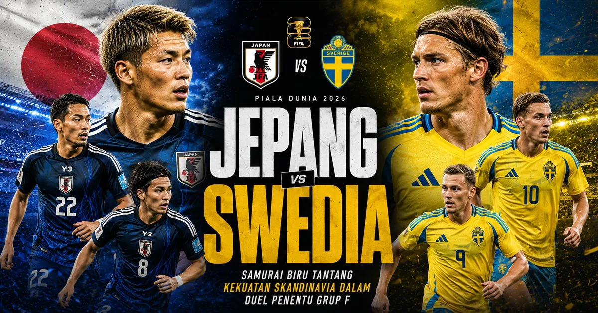 Jepang vs Swedia: Samurai Biru Tantang Kekuatan Skandinavia dalam Duel Penentu Grup F