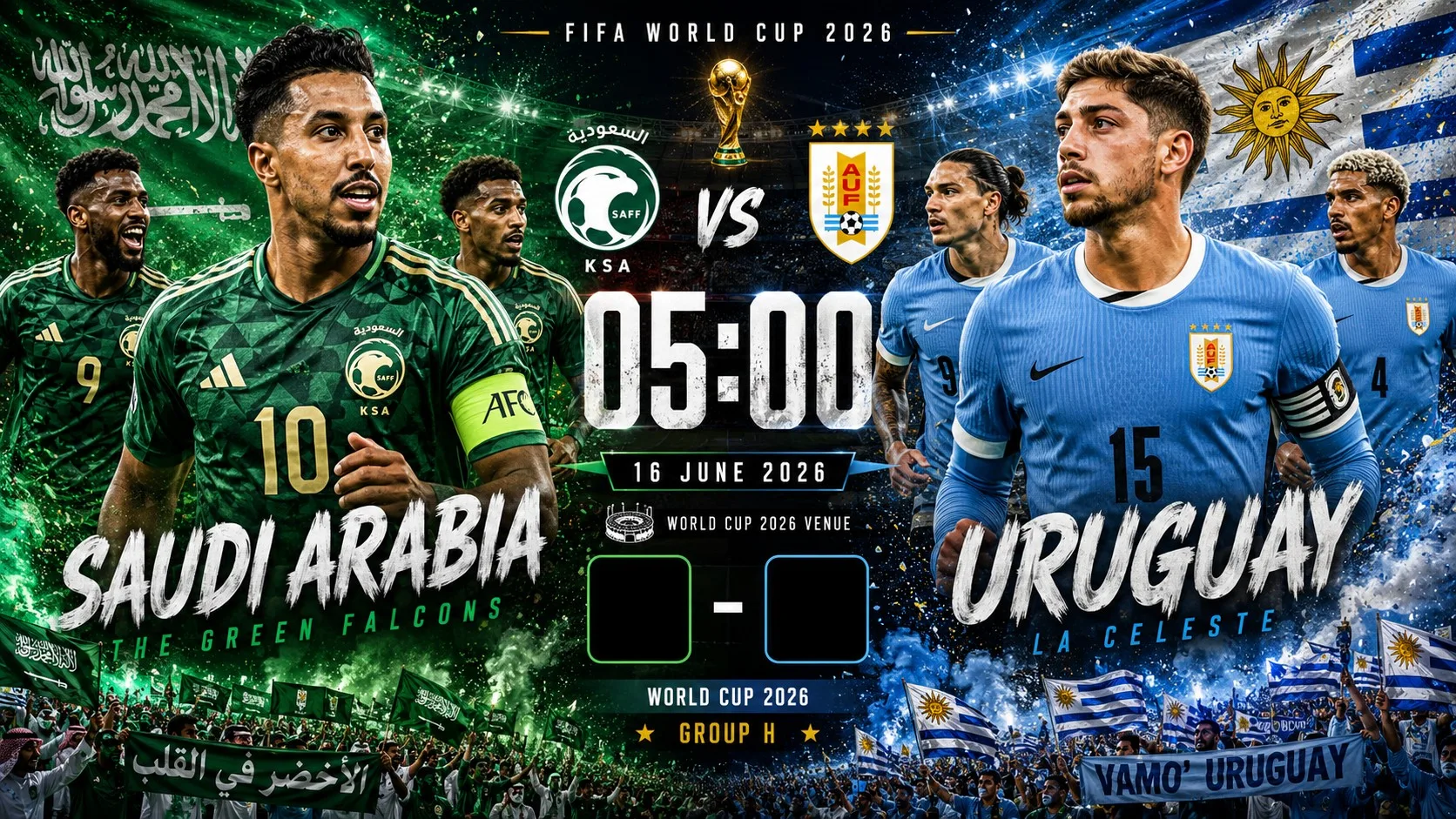 Arab Saudi vs Uruguay: Prediksi, Jadwal, Head to Head, Statistik dan Analisis Lengkap Piala Dunia 2026