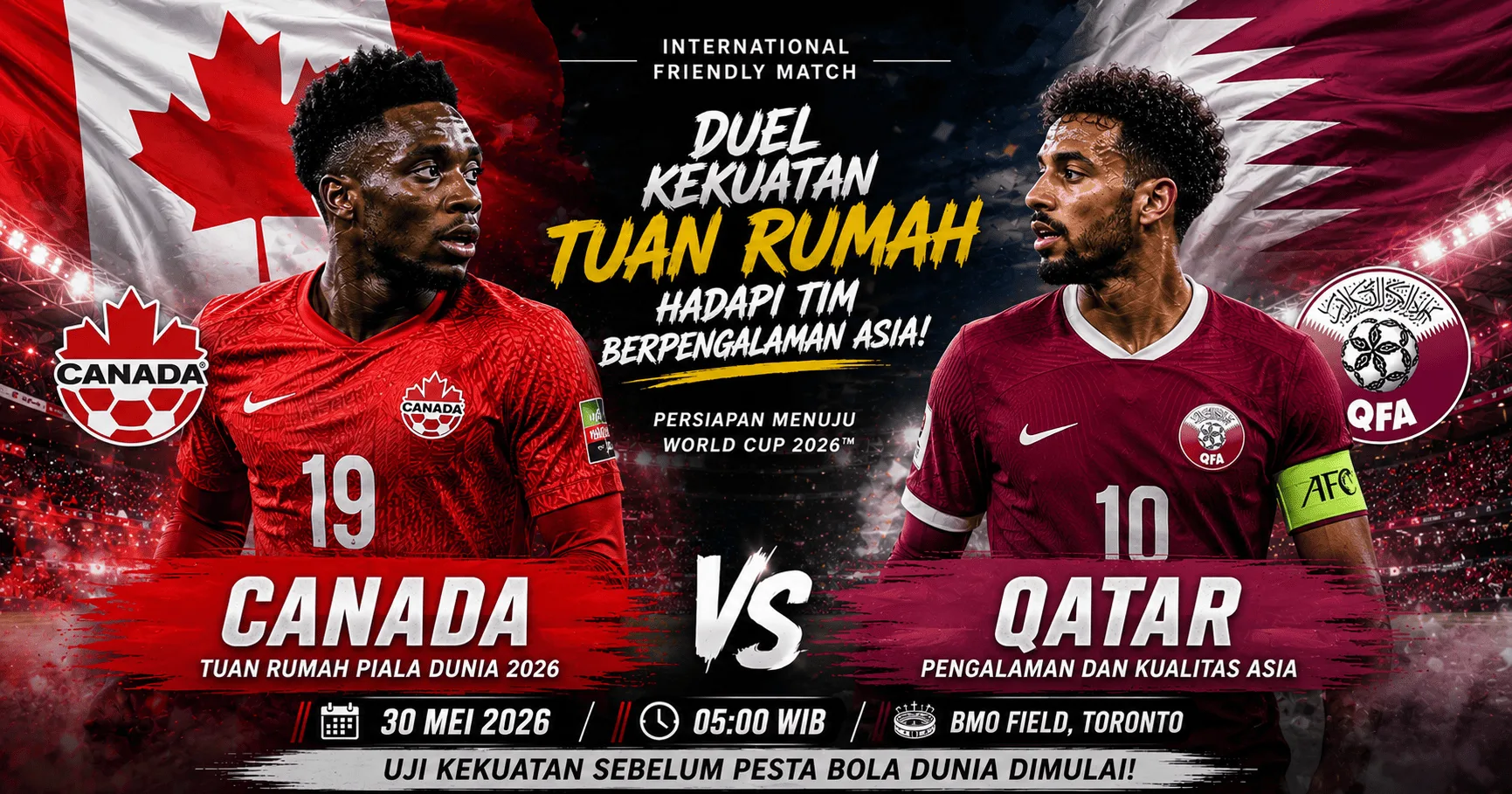 Kanada vs Qatar: Uji Kekuatan Tuan Rumah Hadapi Tim Berpengalaman Asia