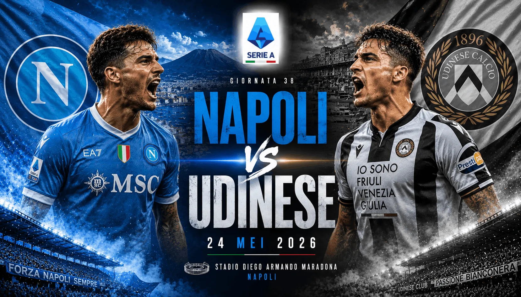 Napoli vs Udinese 24 Mei 2026: Preview Serie A, Prediksi Skor, dan Kondisi Terkini