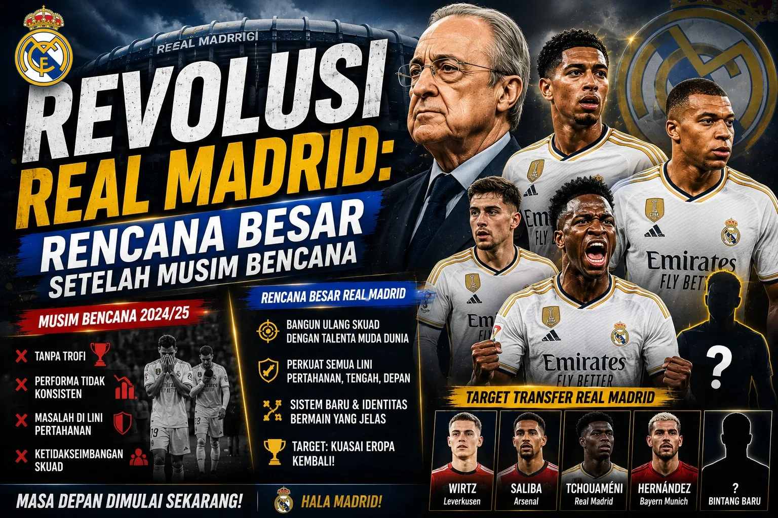 Revolusi Real Madrid: Rencana Besar Setelah Musim Bencana