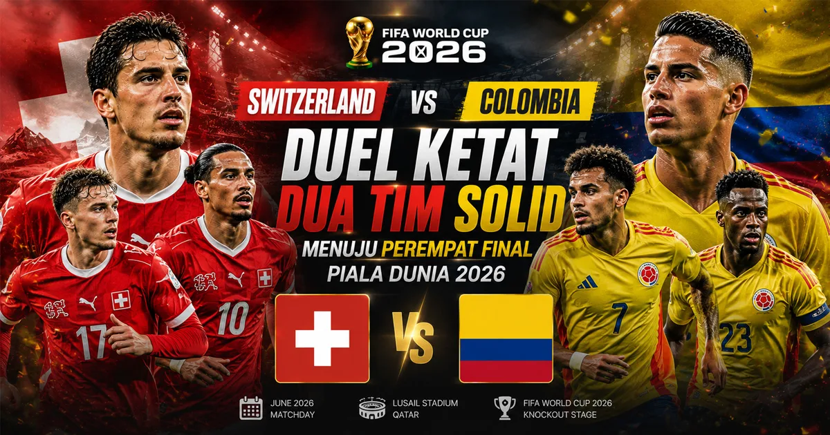 Switzerland vs Colombia: Duel Ketat Dua Tim Solid Menuju Perempat Final Piala Dunia 2026