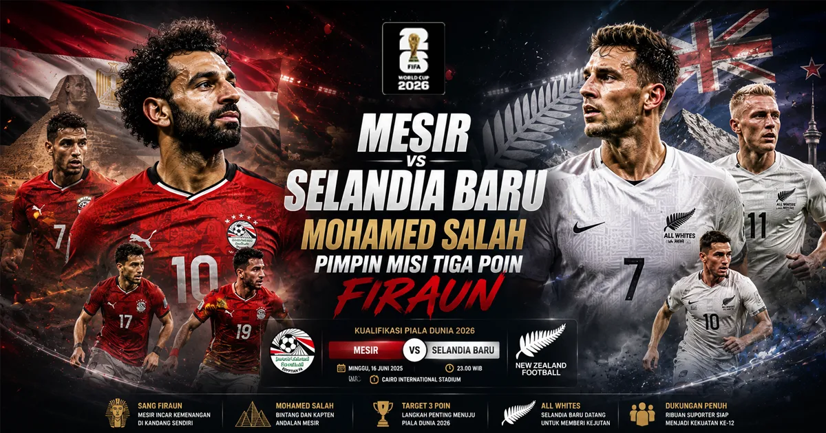 Mesir vs Selandia Baru: Mohamed Salah Pimpin Misi Tiga Poin Firaun