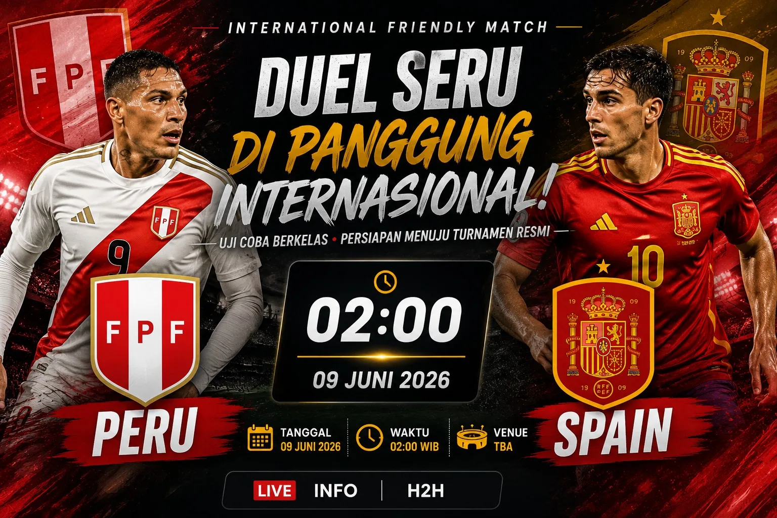 Peru vs Spanyol: La Furia Roja Uji Ketajaman Jelang Piala Dunia 2026