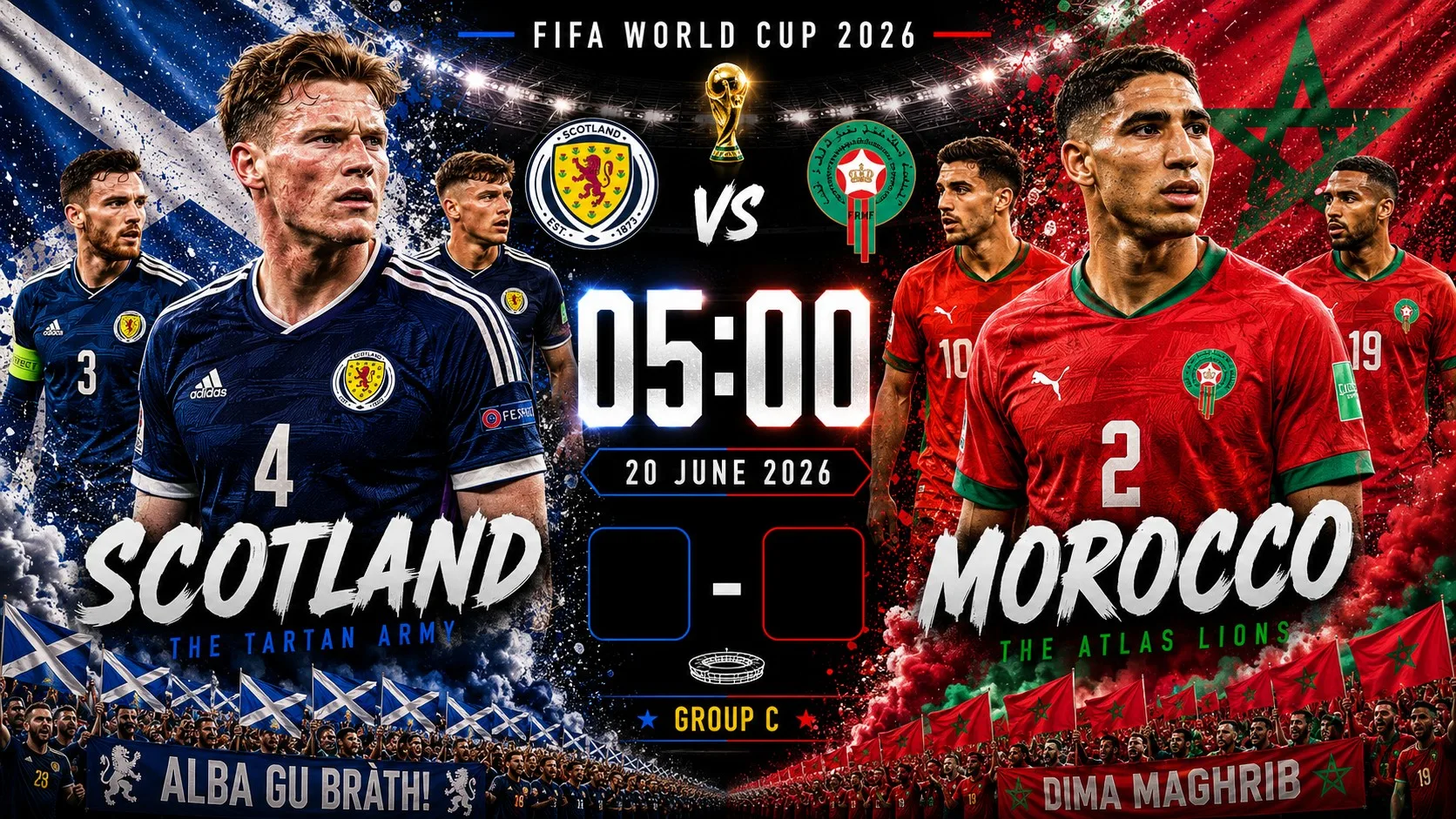 Skotlandia vs Maroko Piala Dunia 2026: Duel Eropa dan Afrika yang Berpotensi Mengguncang Grup C