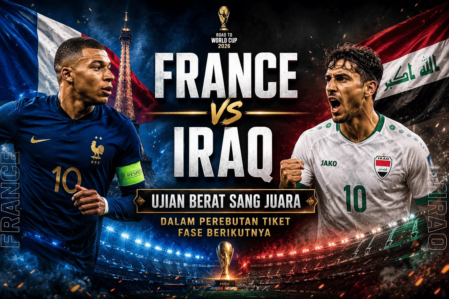 France vs Iraq: Ujian Berat Sang Juara dalam Perebutan Tiket Fase Berikutnya