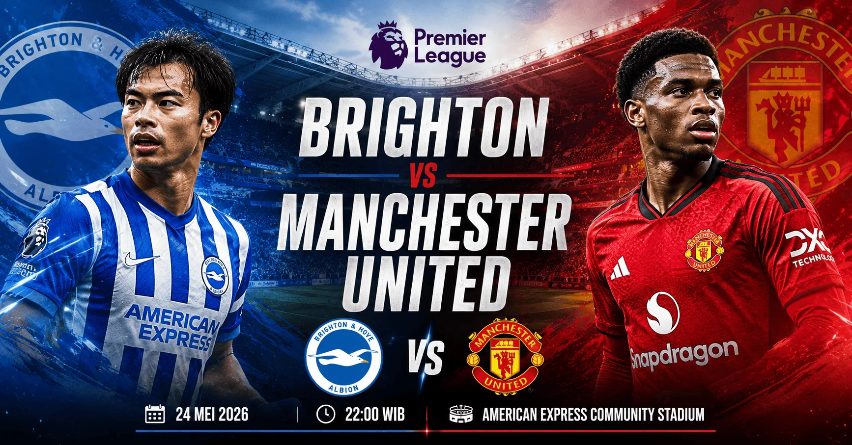Brighton vs Manchester United: Setan Merah Hadapi Ujian Berat di Kandang The Seagulls