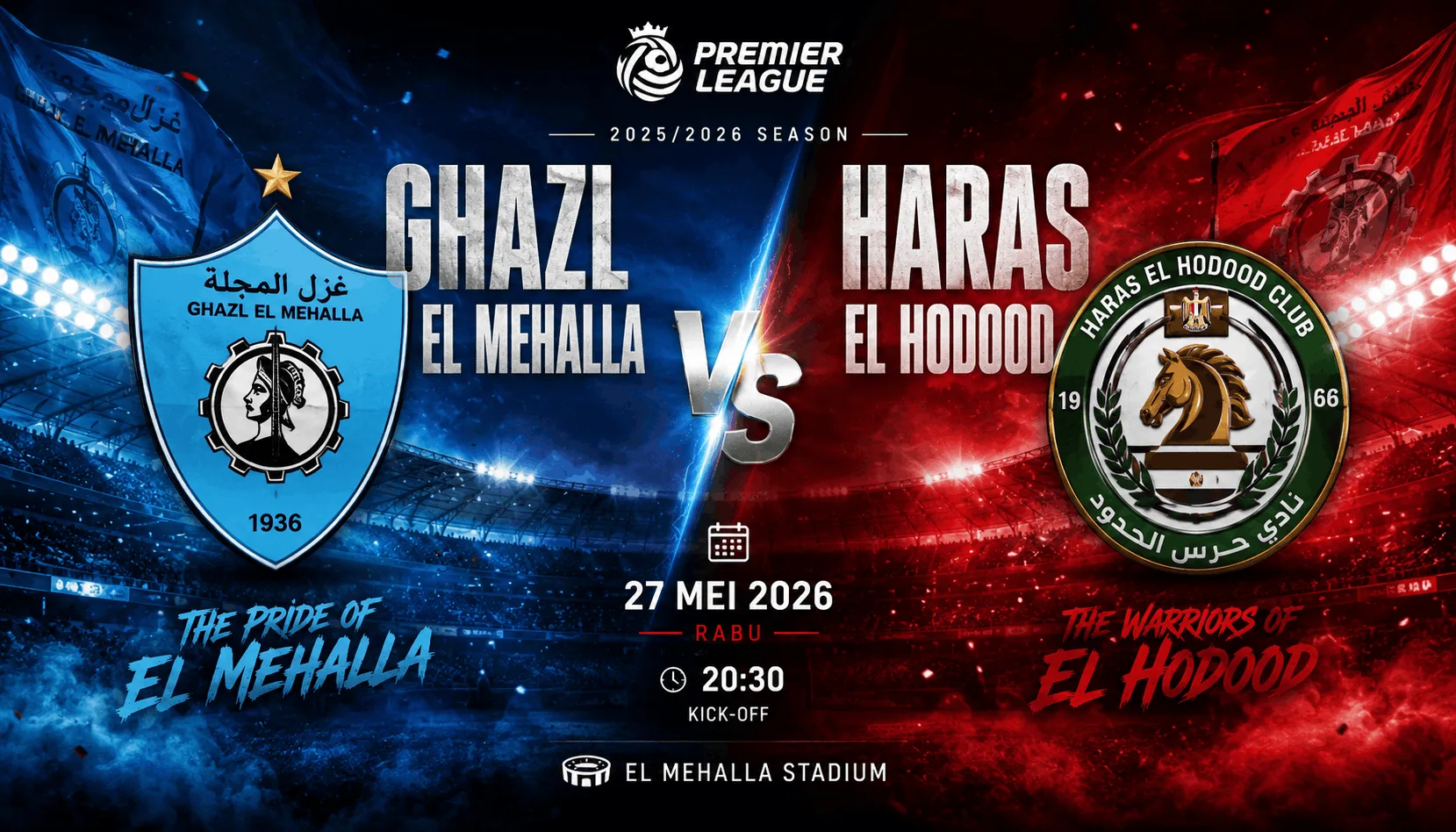 Ghazl El Mehalla vs Haras El Hodood: Duel Sengit Papan Bawah Premier League Mesir 27 Mei 2026